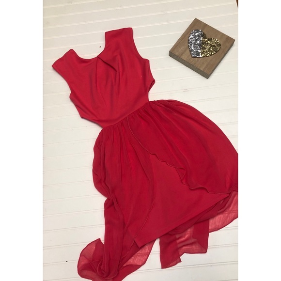 ASOS Petite Coral Pink Side Cut Outs Mini Dress - Picture 5 of 8